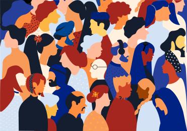 Illustration of very diverse people
